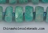 CRB1373 15.5 inches 7*14mm faceted rondelle amazonite beads