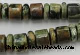 CRB138 15.5 inches 6*12mm & 10*12mm rondelle rhyolite gemstone beads