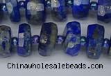 CRB1392 15.5 inches 6*12mm faceted rondelle lapis lazuli beads