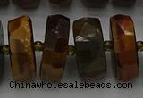 CRB1435 15.5 inches 8*18mm faceted rondelle yellow tiger eye beads