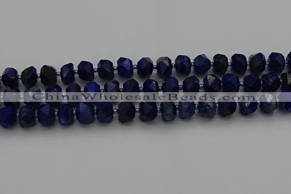 CRB1452 15.5 inches 10*14mm faceted rondelle lapis lazuli beads