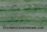 CRB1458 15.5 inches 4*6mm faceted rondelle green fluorite beads