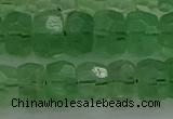 CRB1460 15.5 inches 6*10mm faceted rondelle green fluorite beads