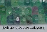 CRB1463 15.5 inches 4*6mm faceted rondelle fluorite beads