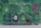 CRB1465 15.5 inches 6*10mm faceted rondelle fluorite beads