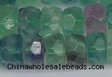 CRB1466 15.5 inches 6*12mm faceted rondelle fluorite beads