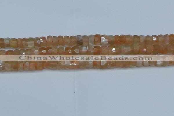 CRB1469 15.5 inches 5*8mm faceted rondelle moonstone beads