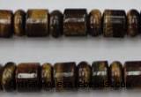 CRB154 15.5 inches 6*12mm & 10*12mm rondelle yellow tiger eye beads