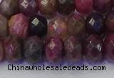 CRB1833 15.5 inches 5*8mm faceted rondelle tourmaline beads