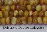 CRB1836 15.5 inches 4*6mm faceted rondelle golden tiger eye beads