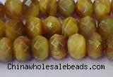CRB1837 15.5 inches 5*8mm faceted rondelle golden tiger eye beads