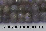 CRB1853 15.5 inches 5*8mm faceted rondelle labradorite beads