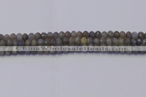 CRB1853 15.5 inches 5*8mm faceted rondelle labradorite beads