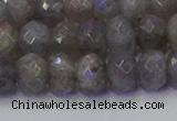 CRB1854 15.5 inches 6*10mm faceted rondelle labradorite beads