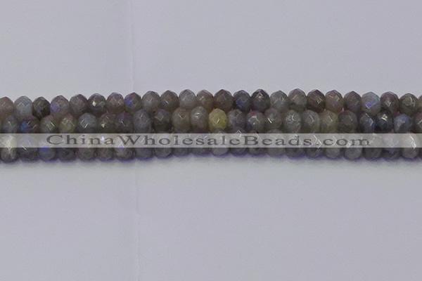 CRB1854 15.5 inches 6*10mm faceted rondelle labradorite beads