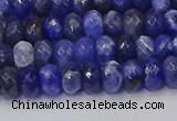 CRB1856 15.5 inches 4*6mm faceted rondelle sodalite beads