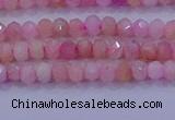 CRB1875 15.5 inches 2*3mm faceted rondelle pink opal beads