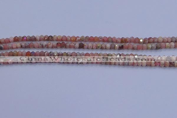 CRB1881 15.5 inches 2*3mm faceted rondelle rhodochrosite beads