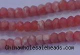 CRB1884 15.5 inches 2*3mm faceted rondelle rhodochrosite beads