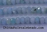 CRB1894 15.5 inches 2.5*4mm faceted rondelle larimar beads