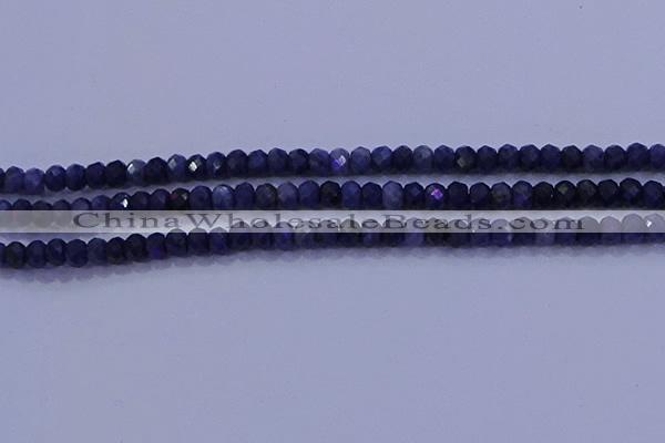 CRB1904 15.5 inches 2.5*4mm faceted rondelle sapphire beads