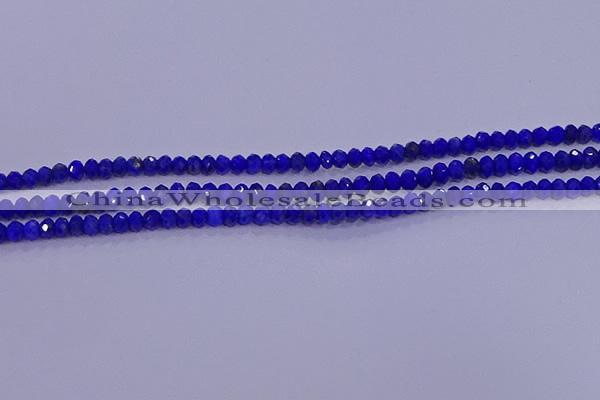 CRB1910 15.5 inches 2.5*4mm faceted rondelle lapis lazuli beads