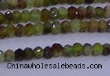 CRB1918 15.5 inches 2*3mm faceted rondelle green garnet beads