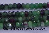 CRB1924 15.5 inches 2*3mm faceted rondelle ruby zoisite beads