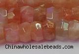 CRB1932 15.5 inches 6*10mm faceted rondelle sunstone beads