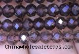 CRB1957 15.5 inches 3*4mm faceted rondelle smoky quartz beads