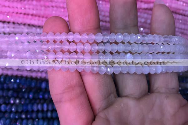 CRB1961 15.5 inches 3.5*5mm faceted rondelle white moonstone beads