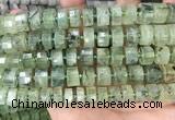 CRB2043 15.5 inches 12mm - 13mm faceted tyre prehnite beads