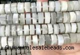 CRB2084 15.5 inches 13mm - 14mm faceted tyre grey moonstone beads