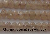 CRB210 15.5 inches 3*4mm faceted rondelle moonstone beads