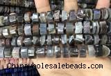 CRB2113 15.5 inches 12mm - 13mm faceted tyre Botswana agate beads