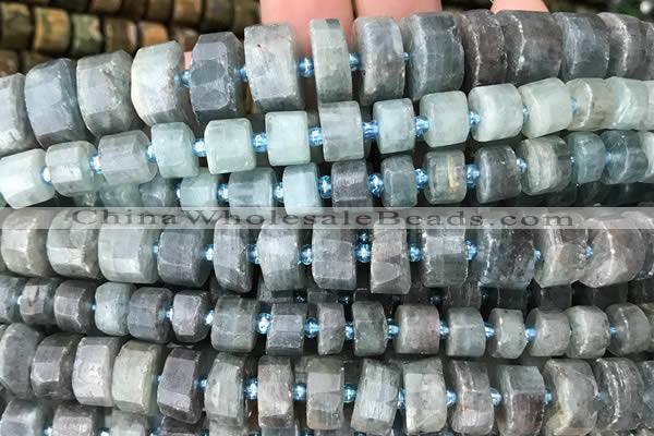 CRB2125 15.5 inches 7mm - 8mm faceted tyre kyanite beads