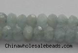 CRB217 15.5 inches 3*4mm faceted rondelle aquamarine beads