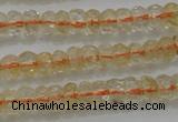 CRB221 15.5 inches 2.5*4mm faceted rondelle citrine gemstone beads