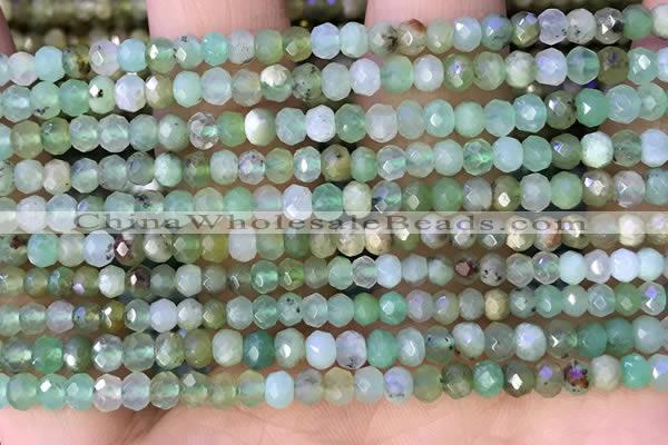 CRB2259 15.5 inches 3*5mm faceted rondelle Australia chrysoprase beads