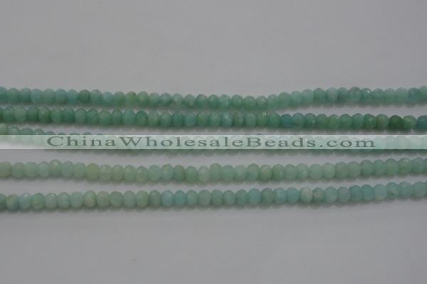 CRB226 15.5 inches 2.5*4mm faceted rondelle amazonite beads