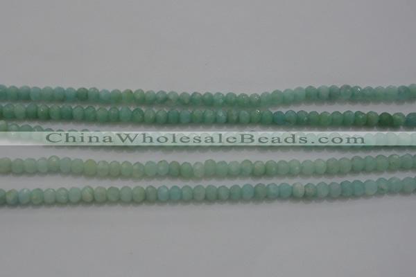 CRB226 15.5 inches 2.5*4mm faceted rondelle amazonite beads