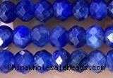 CRB2262 15.5 inches 3*4mm faceted rondelle blue kyanite beads