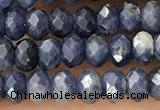 CRB2268 15.5 inches 3*4mm faceted rondelle sapphire beads