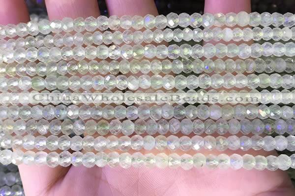 CRB2272 15.5 inches 3*4mm faceted rondelle prehnite beads