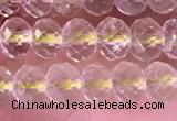 CRB2275 15.5 inches 4*6mm faceted rondelle lemon quartz beads