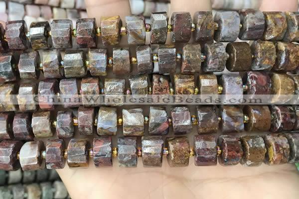 CRB2307 15.5 inches 10mm - 11mm faceted tyre pietersite beads