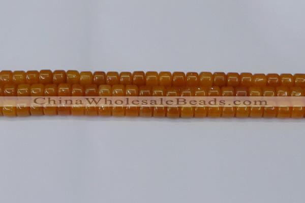 CRB2501 15.5 inches 6*8mm rondelle yellow jade beads wholesale