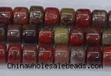 CRB2505 15.5 inches 6*8mm rondelle brecciated jasper beads
