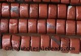 CRB2570 15.5 inches 2*4mm heishi red jasper beads wholesale