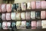 CRB2572 15.5 inches 2*4mm heishi rhodonite beads wholesale